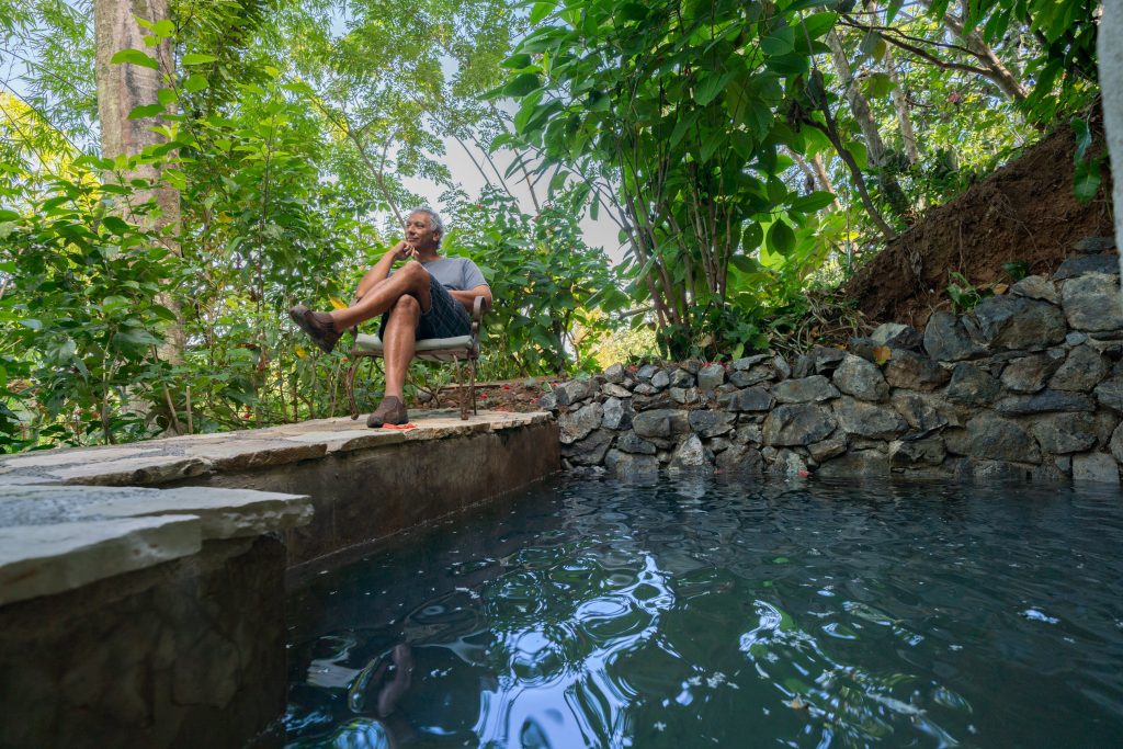 Relaxing natural fed pool